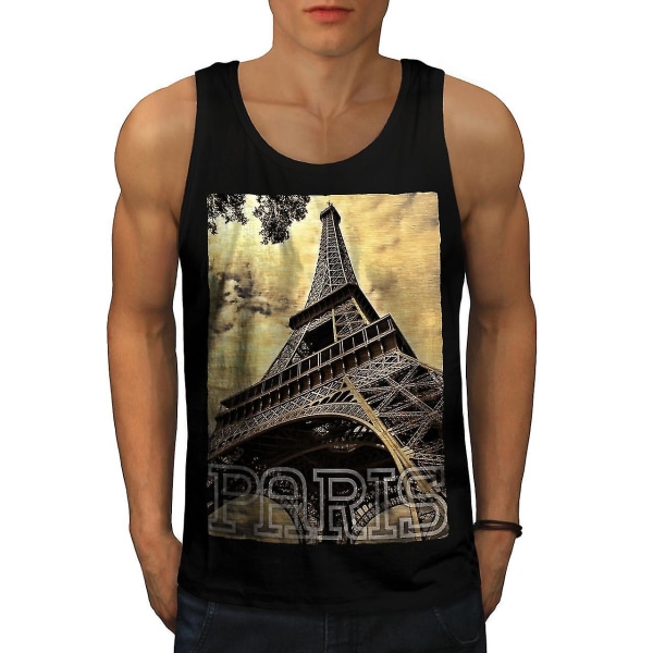 Landmark Tower Paris Men Blacktank Top M