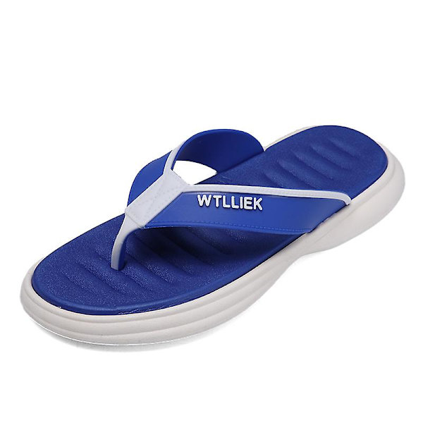 Herrflip-flops stringtrosor Sandaler Komforttofflor för stranden 3C8128 Blue 41