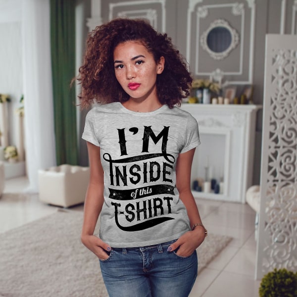 I Am Inside Laugh Funy Women Greyt-shirt 3XL