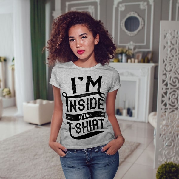 I Am Inside Laugh Funy Women Greyt-shirt M