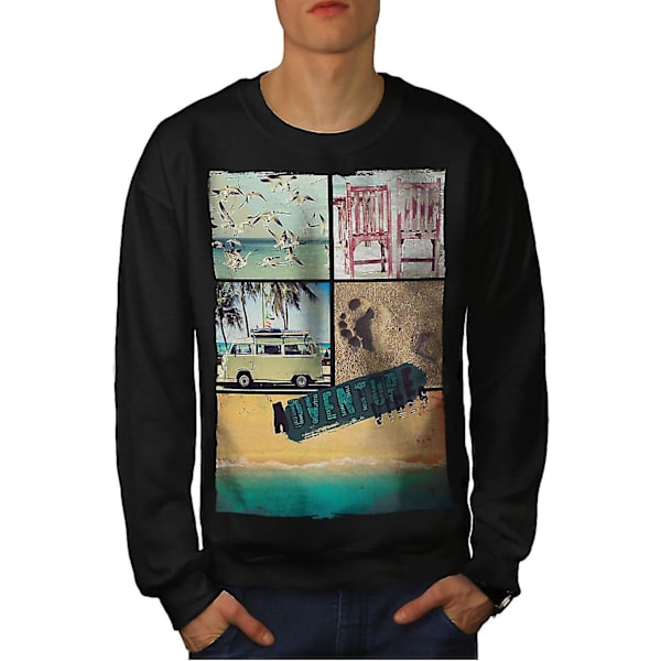 Äventyrsresor Holiday Men Blacksweatshirt | Wellcoda 3XL