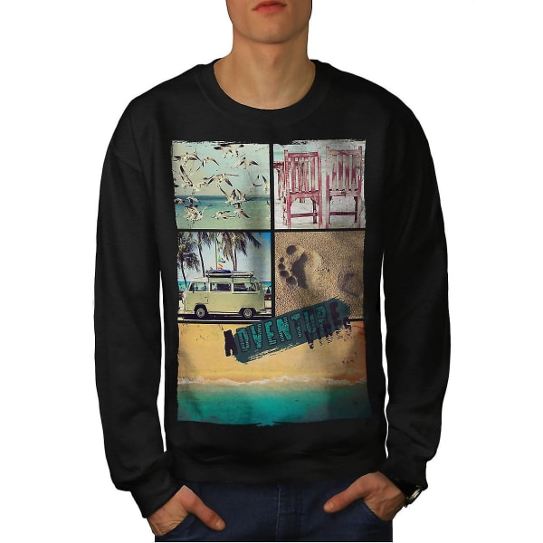 Äventyrsresor Holiday Men Blacksweatshirt | Wellcoda XXL