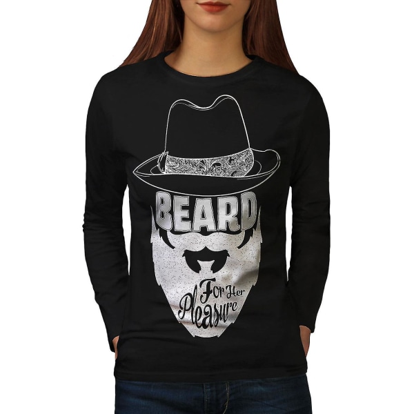 Beard Her Pleasure Women Blacklong Sleeve T-shirt XXL