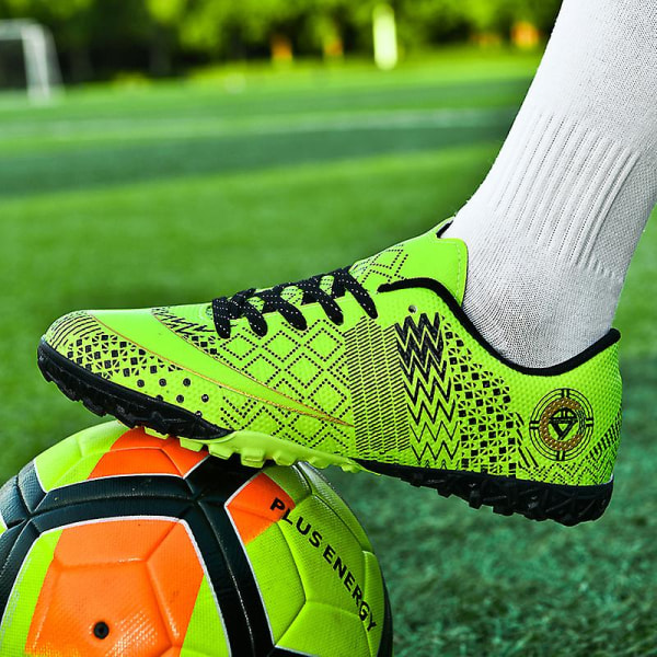 Fotbollsskor för herr, halkfria fotbollsskor, Gräs Fotbollssneakers Yj757 Green2 42