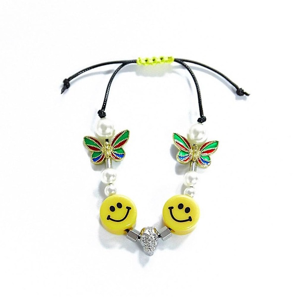 ASAP ROCKY Wu Yifan med samma hiphop- smiley skalle, pärlarmband, hipst