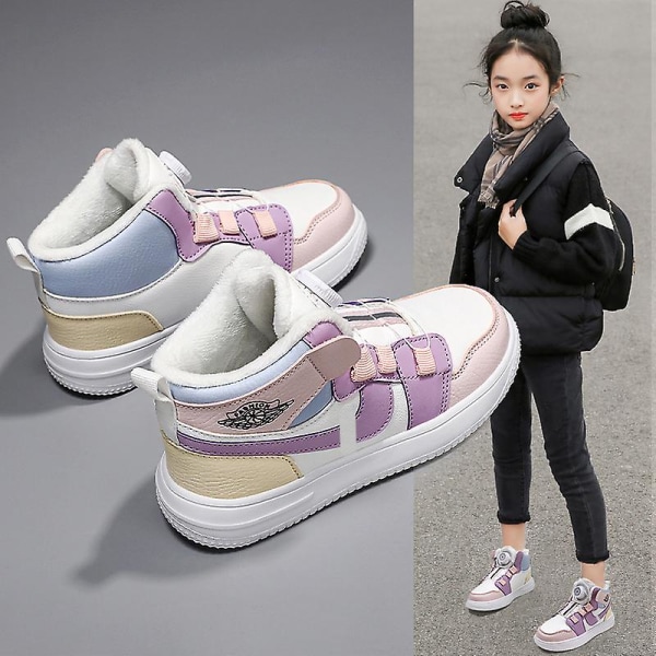Sneakers för barn Löparskor med vridknapp Mode Pojkar Flickor Sportskor 2Lz708 Pink 31
