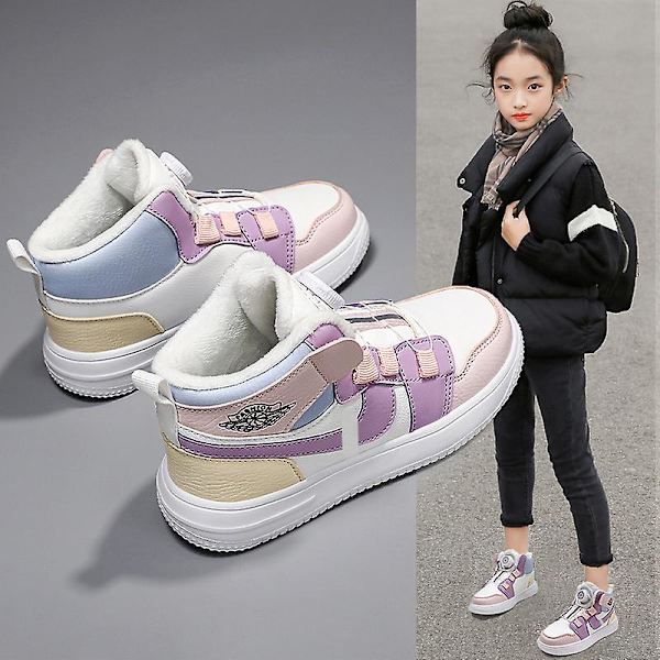 Sneakers för barn Löparskor med vridknapp Mode Pojkar Flickor Sportskor 2Lz708 Pink 32