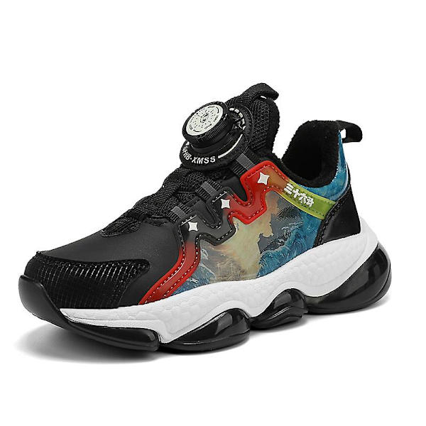 Barn Sneakers Pojkar Basketskor Halkfria Barn Sportskor 3B965 Black 32