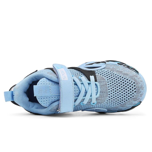 Sneakers för barn för pojkar, flickor, löpning tennisskor, lätt andas sport, atletisk 3Bk733 Blue 32