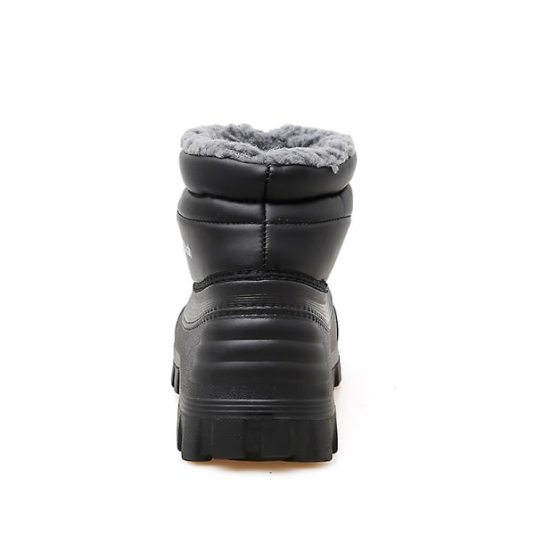Snöstövlar herr Vinterkängor Stövlar damstövlar Varm päls Anti-halk 2L2117 Black 45