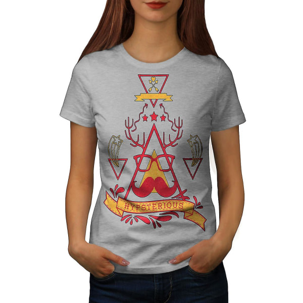 Hippie abstrakt kvinnor T-shirt M
