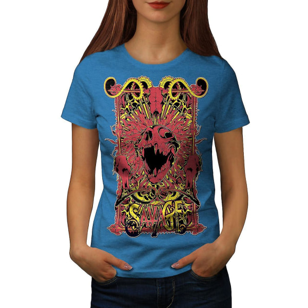 Savage Monster Art Women Royal Bluet-shirt XXL