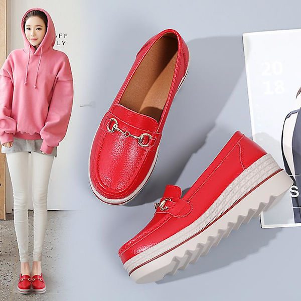 Damer Casual Mode Skor Loafer Skor Mamma Skor 3Ap7078 Red 41