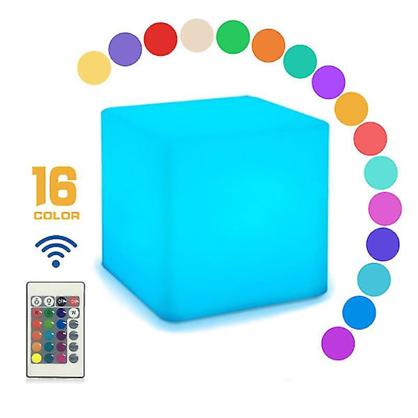 16 Color Cube Led Light Bar Laddning Fjärrkontroll Ktv Restaurang Utomhus Square Pall Bordslampa