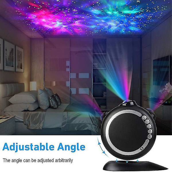Star Projector Night Light med Bluetooth musikhögtalare &amp; Fjärrkontroll för Inredning sovrum, hem