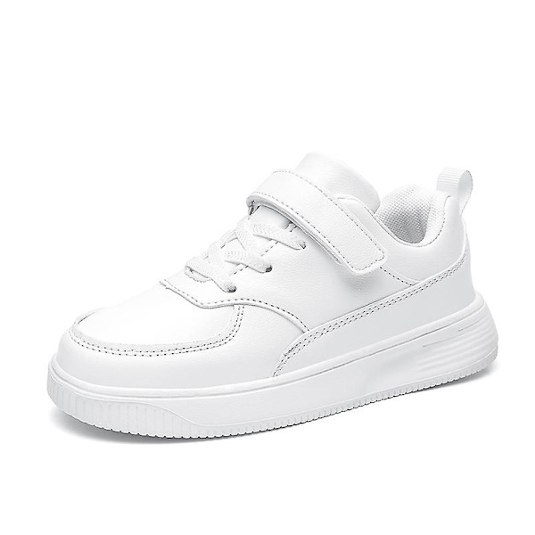 Sneakers som andas löparskor Mode Pojkar Flickor Sportskor 2L1901C White 34