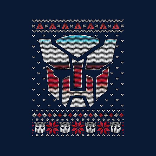 Transformers Christmas Autobot Symbol Herrtröja