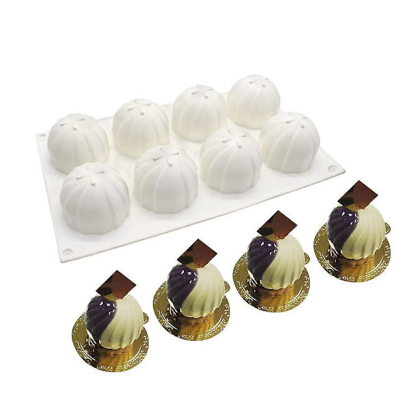8-håls rund mousse form