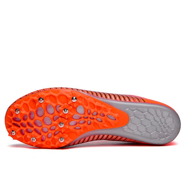 Friidrottsskor för män Spikes Track Race Hoppande Sneakers Professionell löpning Nail Spikes Skor 3Ctj001 Orange 37