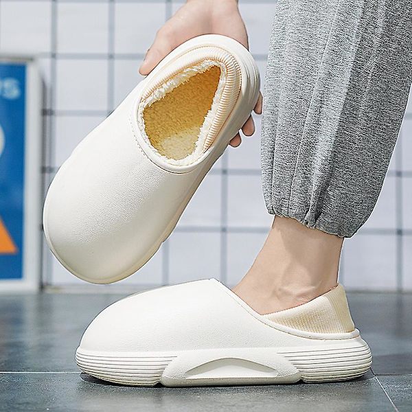 Män Kvinnor Bomulttofflor Modesandaler Utomhus Halkfria Inomhusskor Yj5750 Beige 40-41