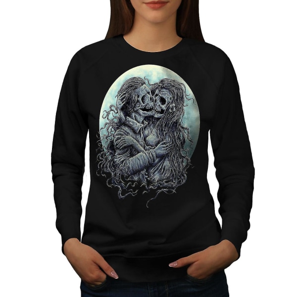 Zombie Dead Love Skull Women Blacksweatshirt XL