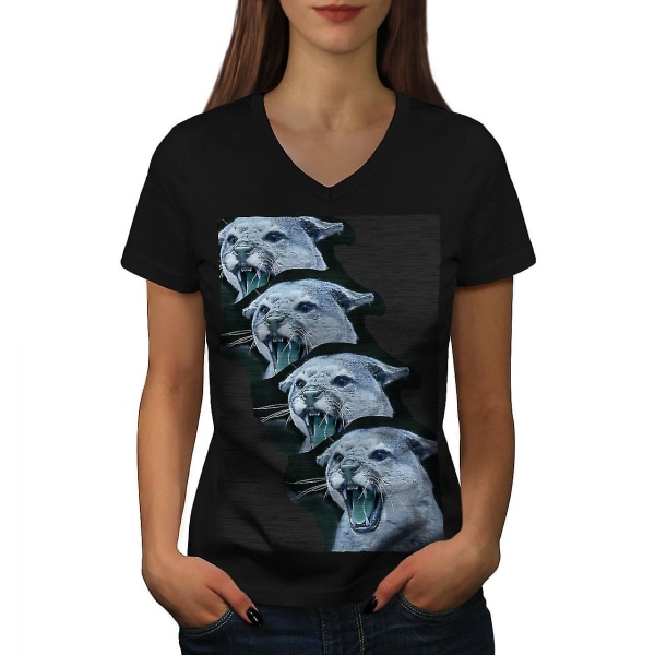 Wild Animal Tiger Cat Women T-shirt L