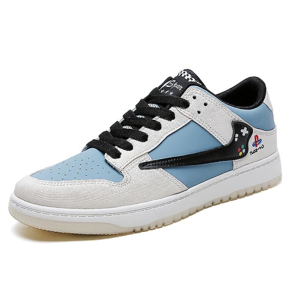 Herr Sneakers Andas Dam Skateboard Skor Löparskor YJJ092 WhiteBlue 43