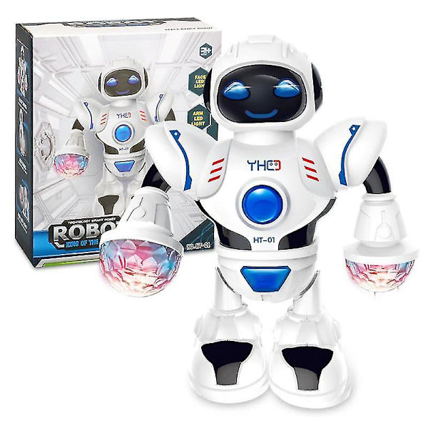 Elektronisk Robert Toy Smart Space Astronaut Walking Dancing Robot med ljus och ljud