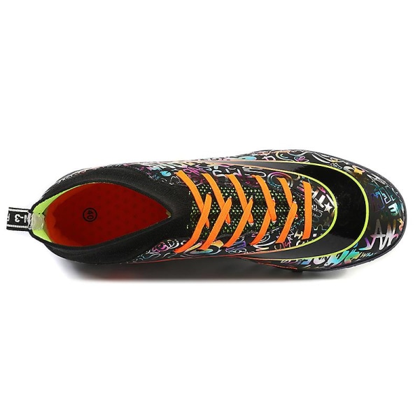 Fotbollsskor för män Fotbollsskor för vuxna hög fotled Grästräning Sport Skor Herr Sneakers 562 Black 43