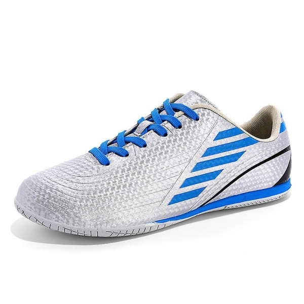 Fotbollsskor för män Fotbollsskor med hög ankel för vuxna Grästräning Sport Skor Sneakers 3B22036 Silver 39