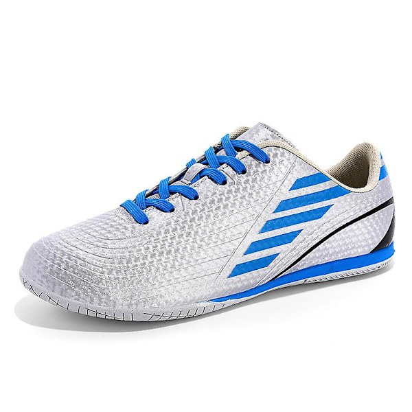Fotbollsskor för män Höga fotbollsskor för vuxna Grästräning Sport Skor Sneakers 3B22036 Silver 39