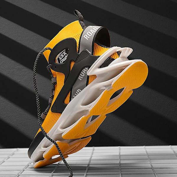 Herr Sport Athletic löparsneakers Walking Shoes 3B9997 Yellow 42