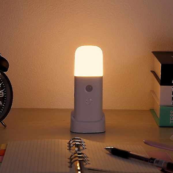 Rörelsesensor nattljus, dimbara nattljus med ljusstyrka, laddningsbart batteridrivet ljus, bärbart rörelsesensorljus för barn Ro