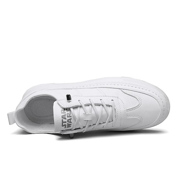 Casual för män Halkfria platta platta skor som andas Fr662 White 41