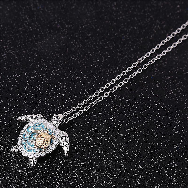 Ocean Turtle Diamond hänge halsband mode halsband
