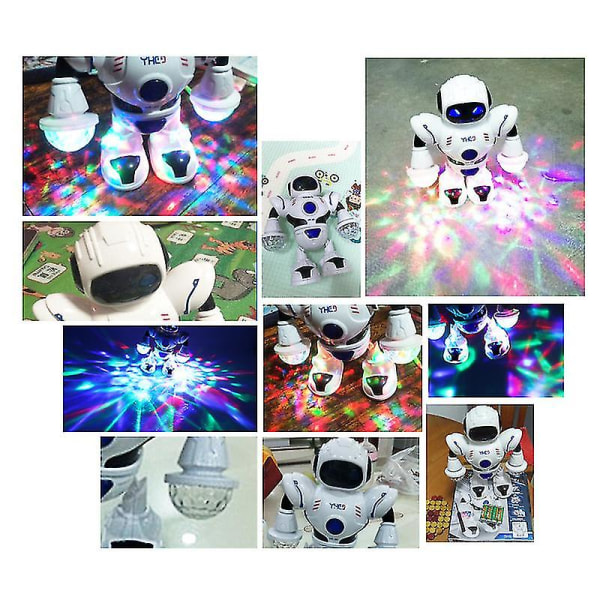 Elektronisk Robert Toy Smart Space Astronaut Walking Dancing Robot med ljus och ljud