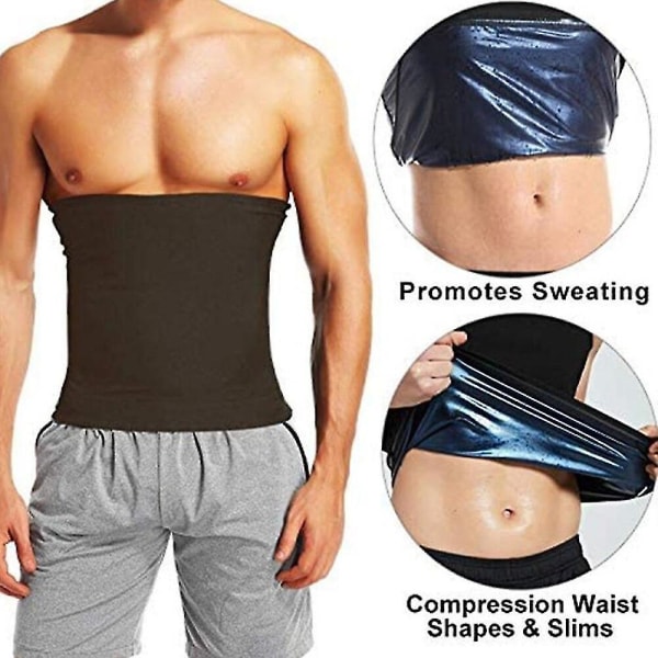 Kvinnor Herr Bastu Midjetrimmer Belly Wrap Träning Magreducerare Bastu Body Shaper Fitness Svetttrimmer Bälte Waist trainer,kvinnor Blå 2XL 3XL