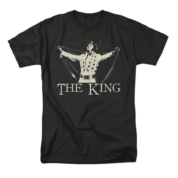 Elvis Presley utsmyckad King T-shirt XL