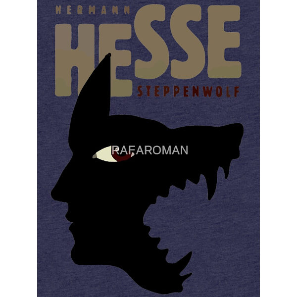 Hermann Hesse Tri-blend T-shirt Navy L_Front