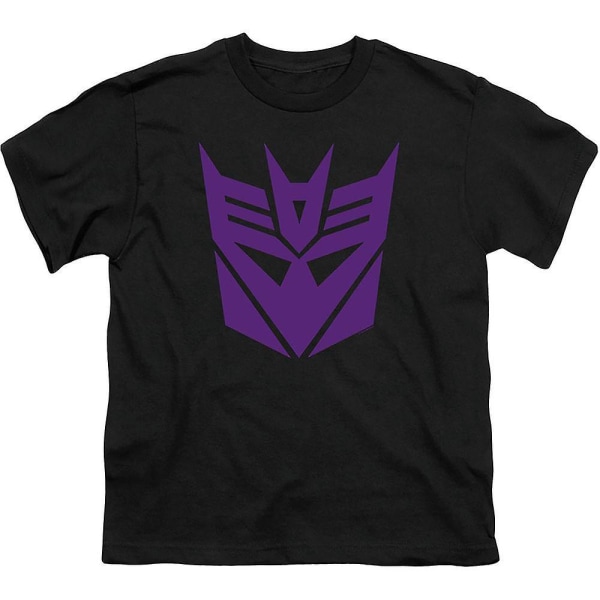 Ungdom Svart Decepticon Logo Transformers Shirt M