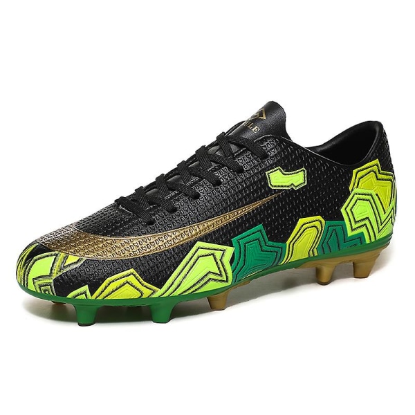 Fotbollsskor för män Aldult Fotbollsskor Grästräning Sport Skor Sneakers 3B2099A BlackGreen 37