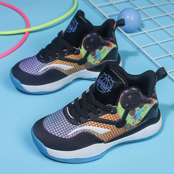 Barn Sneakers Pojkar Basketskor Halkfria Barn Sportskor 3B8199 Yellow 32