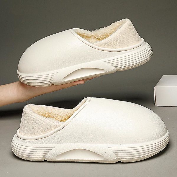 Män Kvinnor Bomulttofflor Modesandaler Utomhus Halkfria Inomhusskor Yj5750 Beige 23-24
