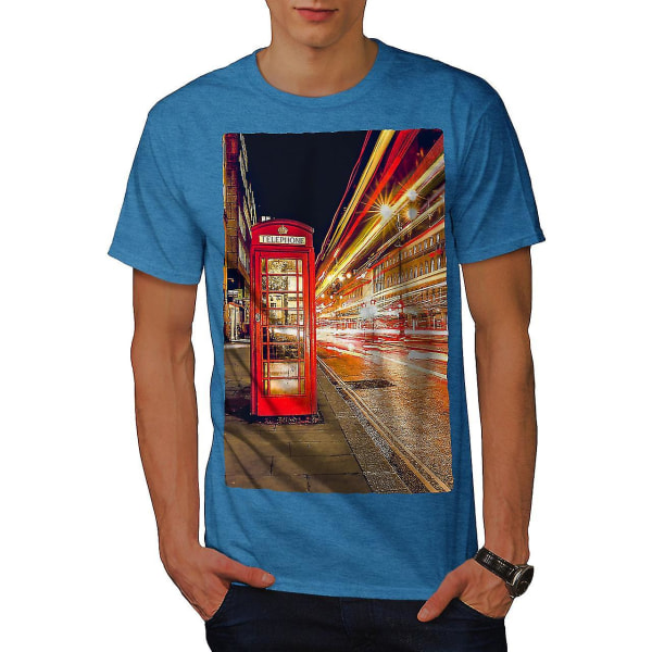Röd Telefonbox Herr Royal Bluet-shirt L