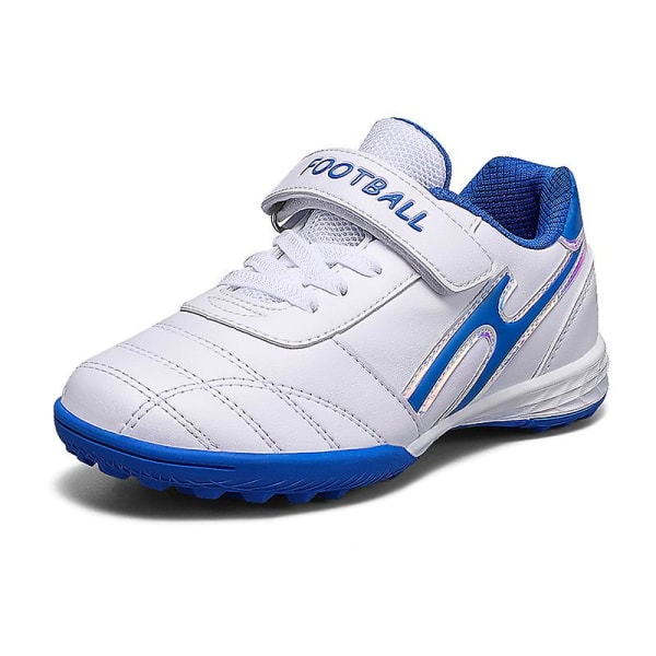 Fotbollsskor för pojkar Spikes Fotbollsskor för ungdomar Ankelstövlar Athletic Sneaker 3C898 White 35