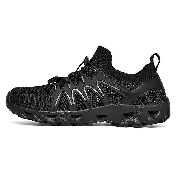 Herr vandringsskor Trailrunning Skor Halksäkra Fitness Promenad Jogging Sneakers 3C238 Black 39