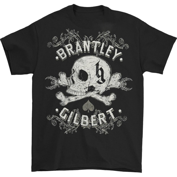 Brantley Gilbert utsmyckad skalle T-shirt för män XL