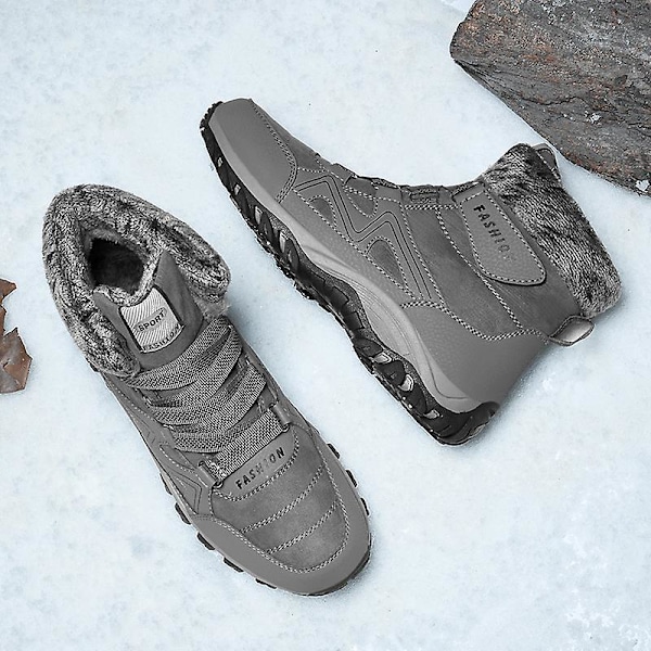 Herr vandringsskor Andas sneakers Halkfria utomhussnöskor 2J2396 Gray 41