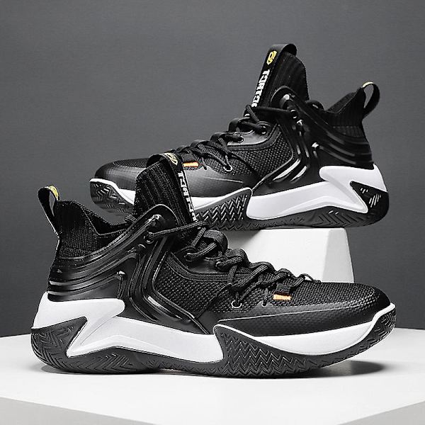 Basketskor för män Mode Halkfria sneakers Andas sportskor 2Lq8 Black 44
