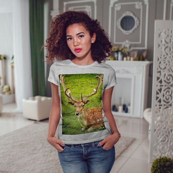 Deer Nature Photo Women T-shirt S